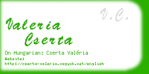 valeria cserta business card